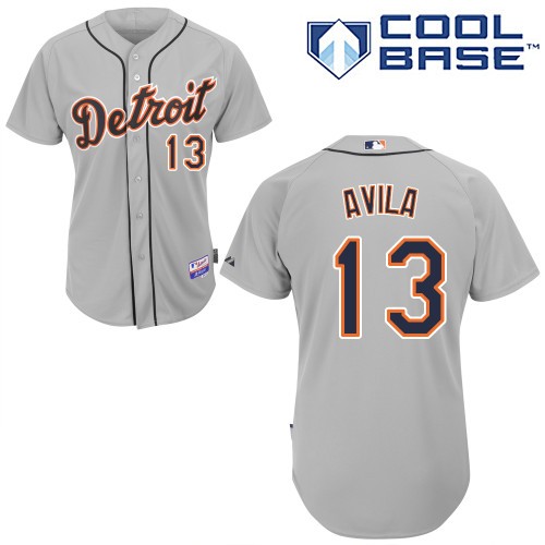 Detroit Tigers 13 Alex Avila Gray Cool Base MLB Jersey Baseball MLB Jerseys